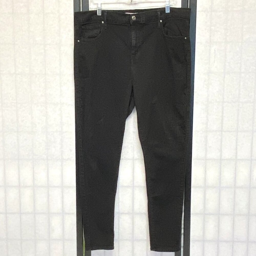 Levi’s 721 Plus Size High Rise Black Skinny Denim Jeans Stretch 18W